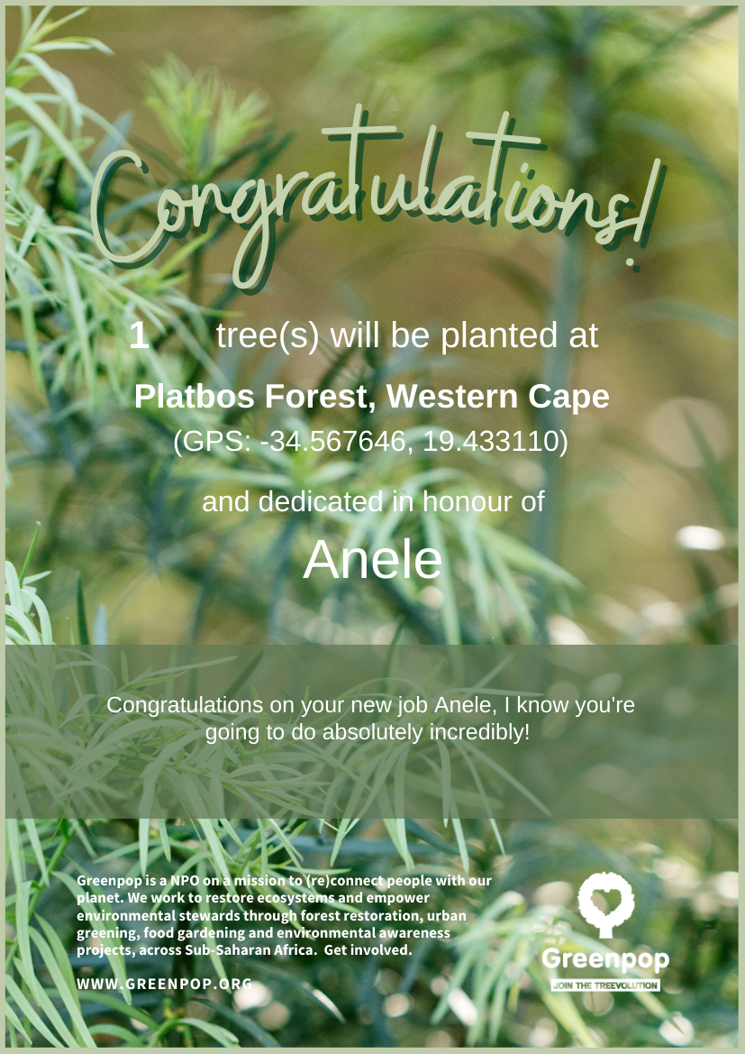 Greenpop tree certificates