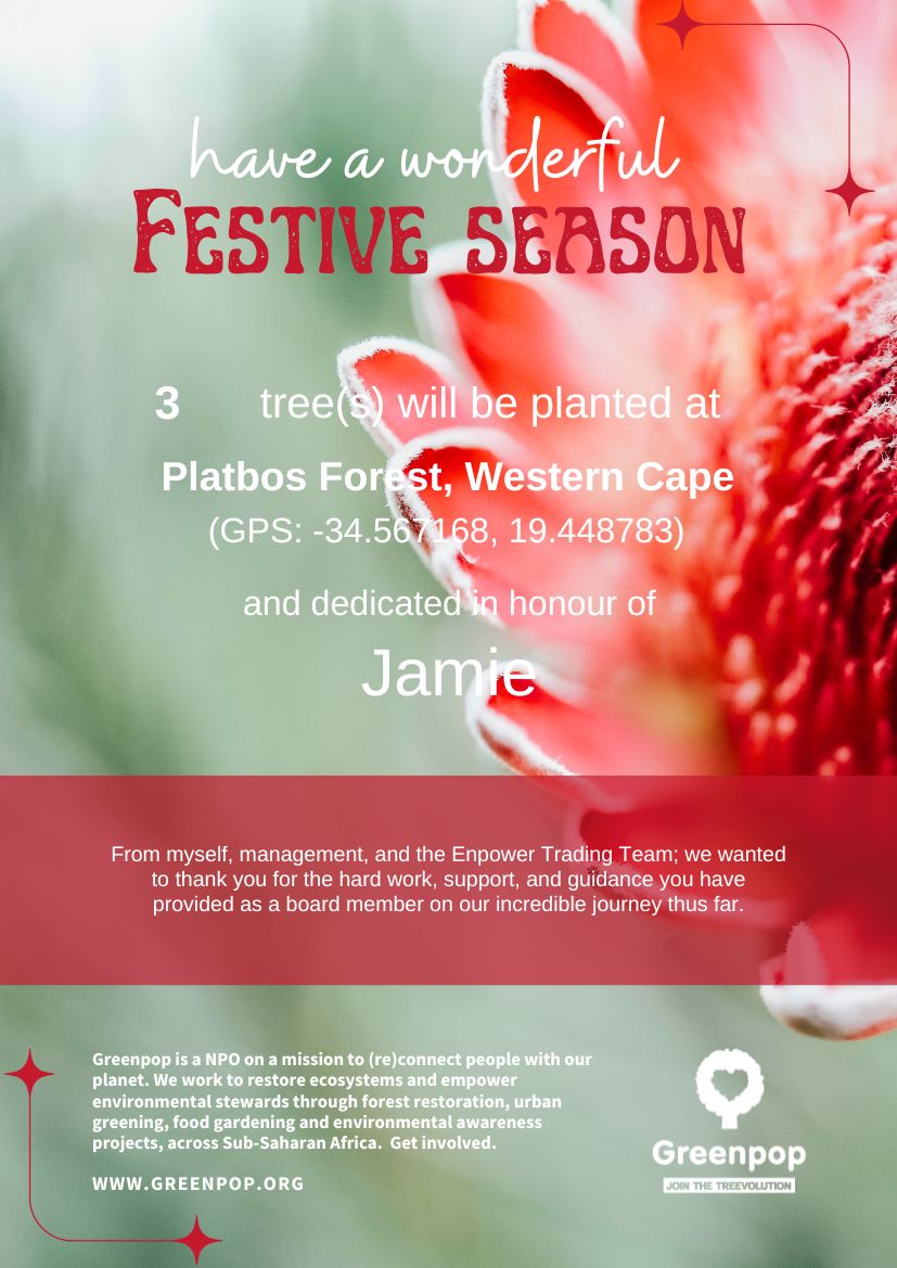 7 Greenpop tree certificates